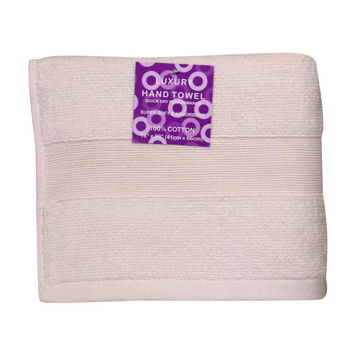 Luxury Cotton Hand Towel, Ivory, 16 in x 26 in