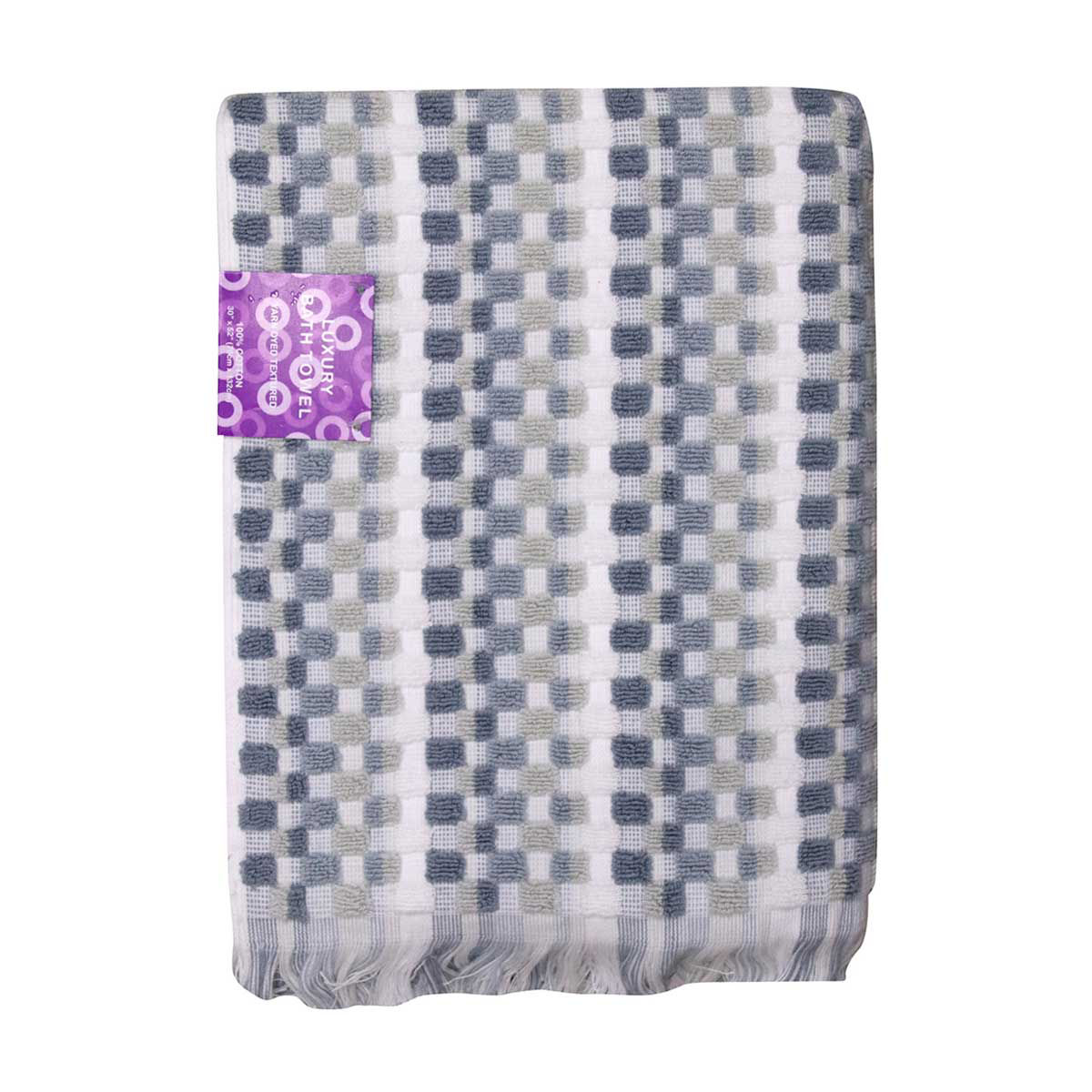 Luxury Cotton Bath Towel, Blue, 30 in x 52 in