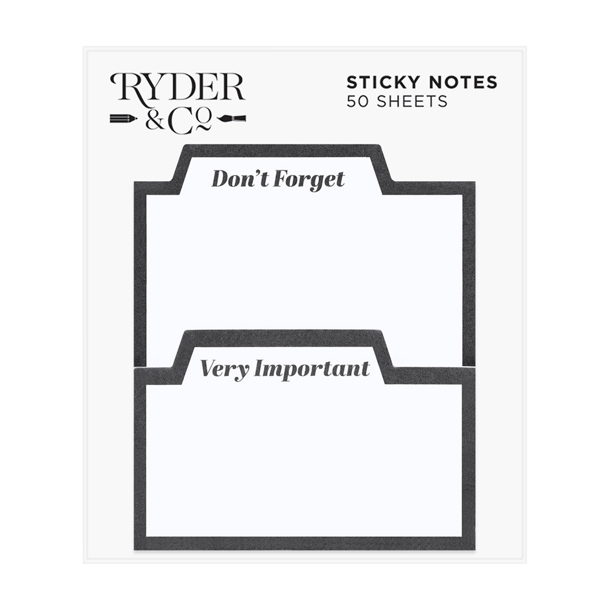 Ryder & Co Sticky Notes, Reminders Card