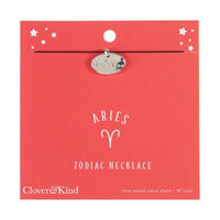 Clover & Kind Silver Plated Zodiac Necklace, Aries