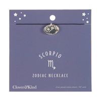 Clover & Kind Silver Plated Zodiac Necklace, Scorpio
