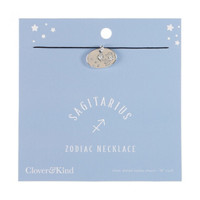 Clover & Kind Silver Plated Zodiac Necklace, Sagittarius