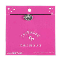 Clover & Kind Silver Plated Zodiac Necklace, Capricorn