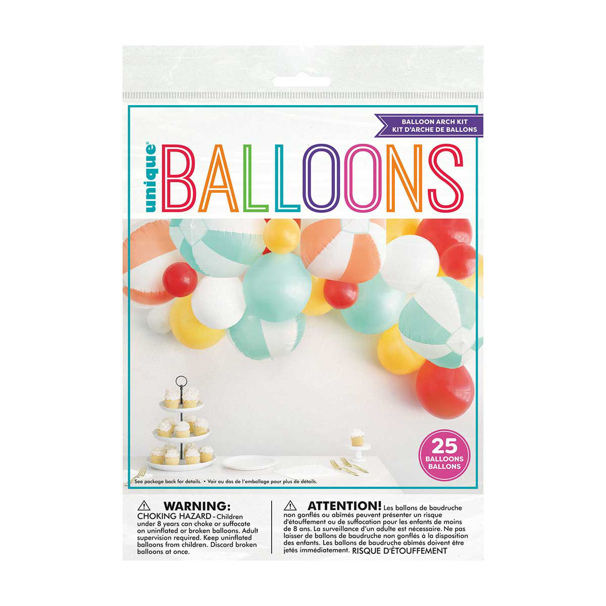 Summer Beach Ball Latex Balloon Arch Kit, 25 pc