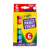 Crayola Washable Paint Sticks, 6 ct