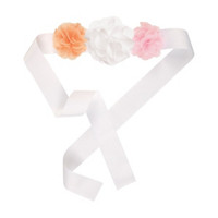 Baby Shower Sash with Chiffon Flower Decorations