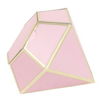Foil Gold and Pink Diamond Shaped Favor Boxes,