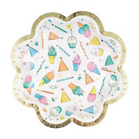 Rainbow Birthday Sweets Party Plates, 8.25 in, 8 ct