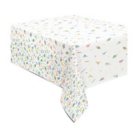 Foil Rainbow Birthday Sweets Tablecloth, 54 in x 84 in