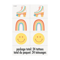 Rainbow Roller Skate Tattoo, 24 ct