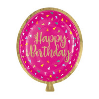 Balloon Shaped Party Plates, 8.25 in, 8 ct