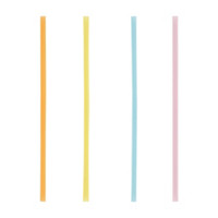 Assorted Colors Plastic Straws, 8 ct