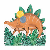 Partying Dinosaur Shaped Luncheon Napkins, 16 ct