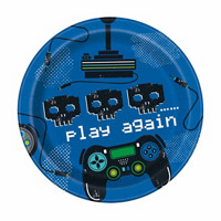 Gamer Birthday Party Plates, 7 in, 8 ct
