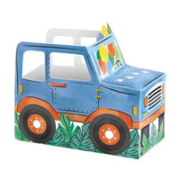 Partying Dinosaurs Truck Shaped Paper Pop-up Food Trays, 4 ct