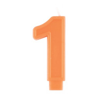 Number 1 Birthday Candle, Orange
