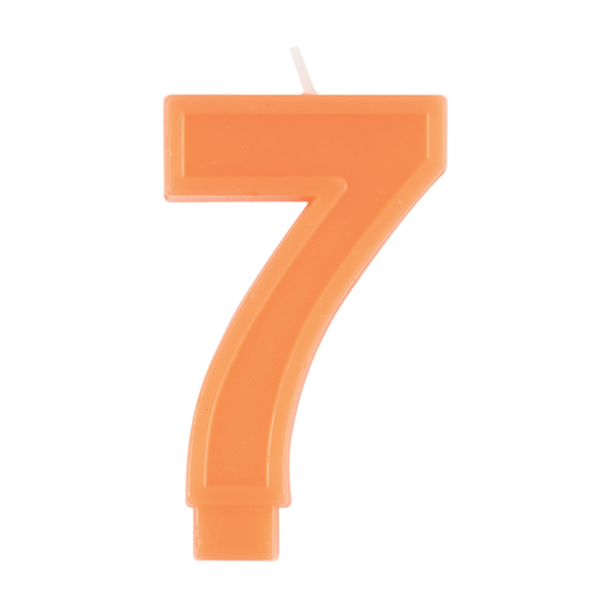 Number 7 Birthday Candle, Orange