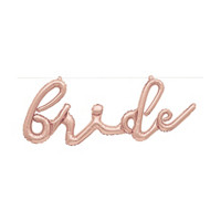 'Bride' Balloon Banner Kit, Foil Rose Gold