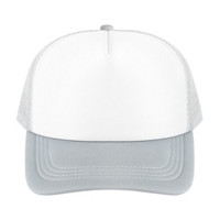 Plain Baseball Cap, White/Gray