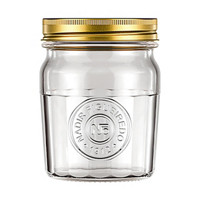 Nadir's Embossed Vintage Pint Jar, Clear