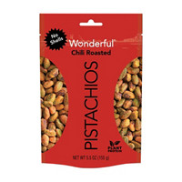 Wonderful No Shells Chili Roasted Pistachios, 5.5 oz 
