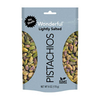 Wonderful No Shells Lightly Salted Pistachios, 6 oz 
