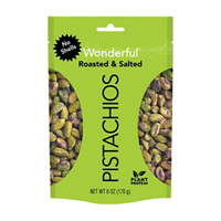 Wonderful No Shells Roasted & Salted Pistachios, 6 oz 
