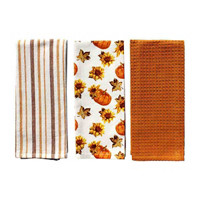 Harvest Printed Kitchen Towels, Pack of 3