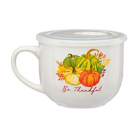 'Be Thankful' Soup Mug with Lid