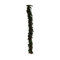 Battery Operated Lighted Pine Garland, 6 ft