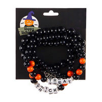 Halloween Beaded Bracelets with Charms