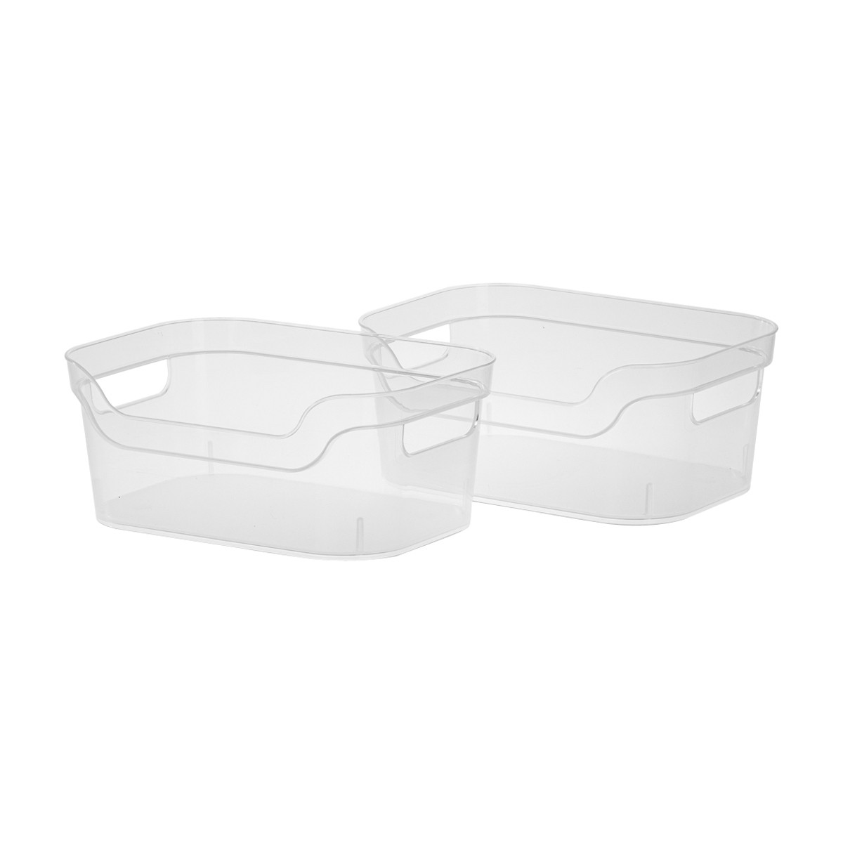 Sterilite Open Plastic Bins, Set of 2, Small