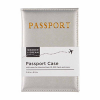 PU Leather Passport Case, 3.8 in x 5.5 in