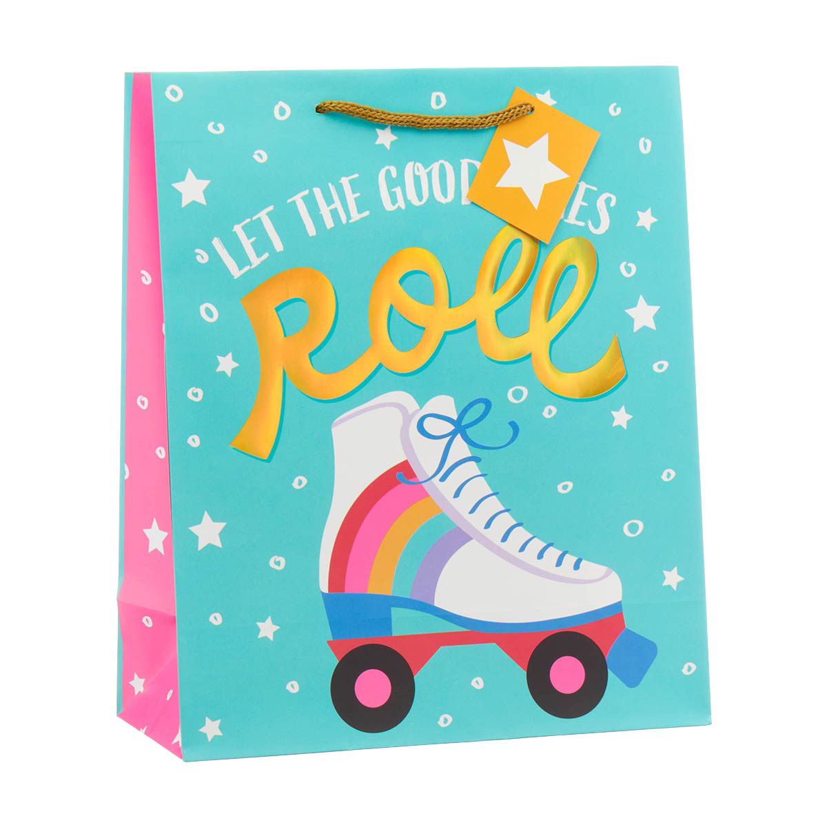 'Let The Good Times Roll' Embellished Gift Bag with Tag, Large