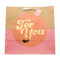 'For You' Embellished Gift Bag with Tag, Extra