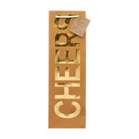 'Cheers To You' Embellished Wine Bag with Tag