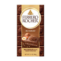 Ferrero Rocher Milk Hazelnut Milk Chocolate Bar, 3.1. oz