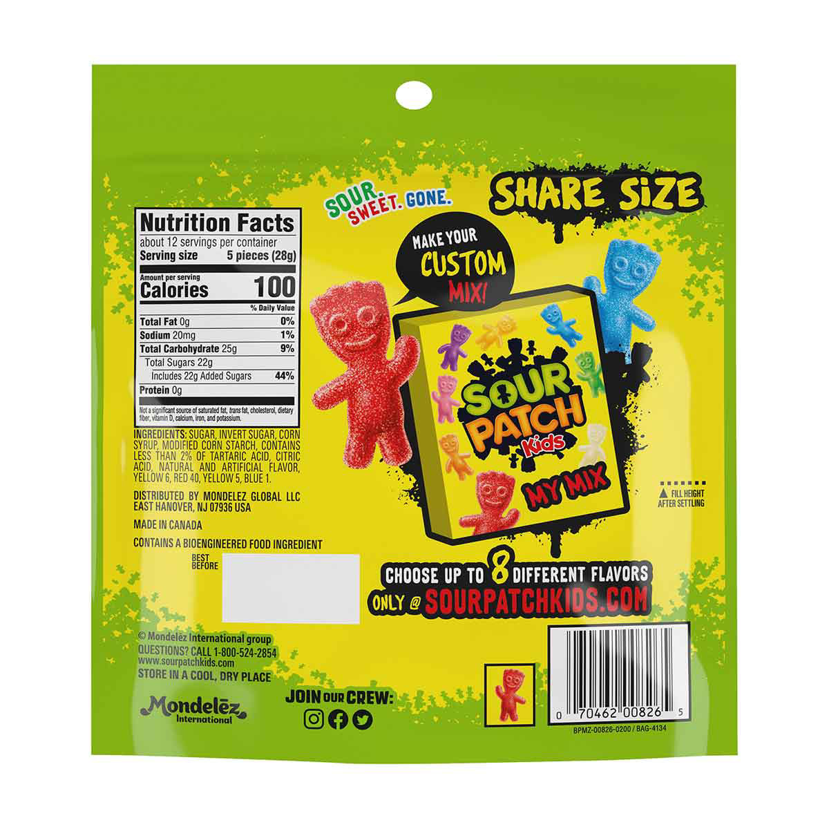 Sour Patch Kids Big Kids Soft & Chewy Candy, 12 oz