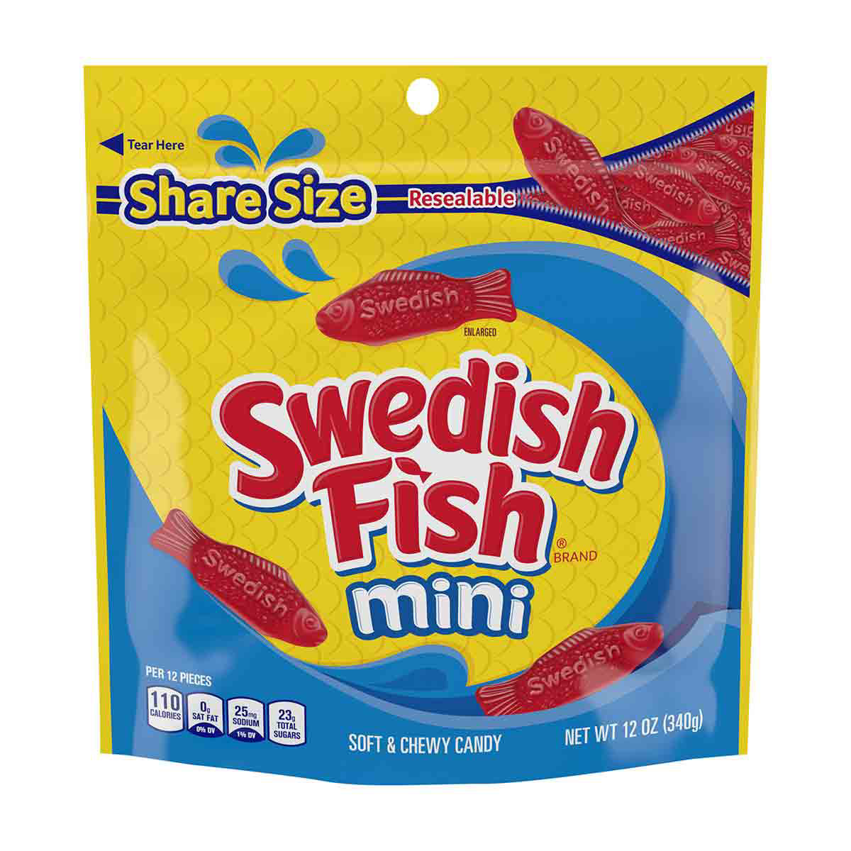 Swedish Fish Mini Soft & Chewy Candy - Share Size, 12 oz
