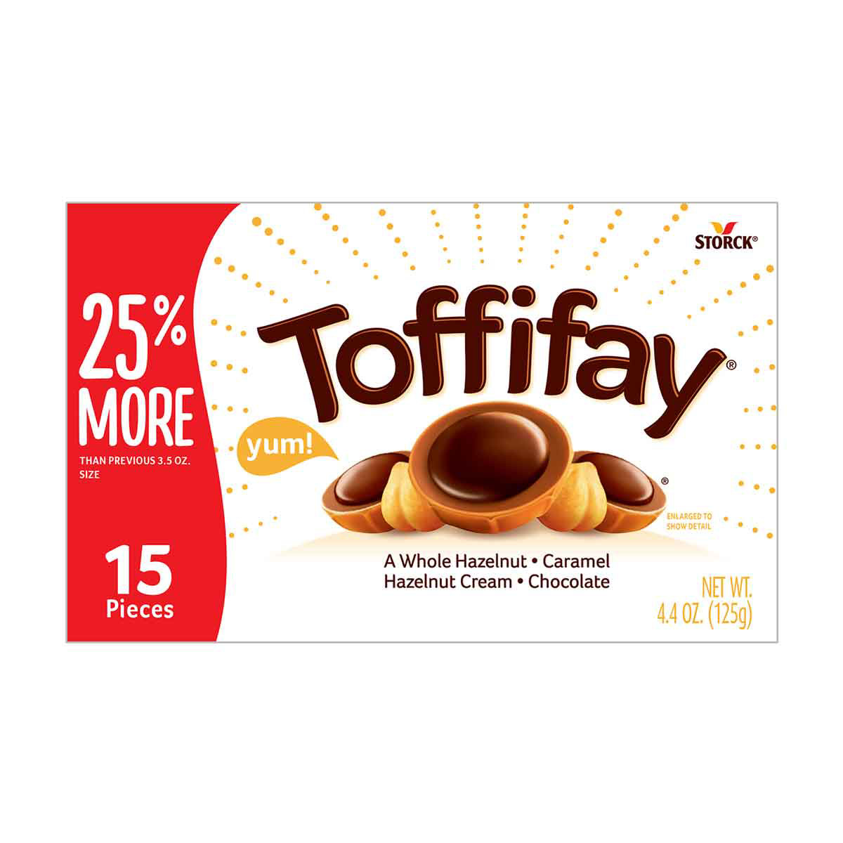 Toffifay Hazelnut Chocolate Caramel Candy Box, 15 Pieces