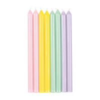 Pearlized Pastel Birthday Candles, 8 ct