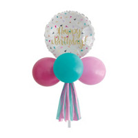 321 Party! Triangle Confetti Birthday Balloon Yard Sign Kit