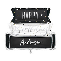 321 Party! Giant Foil DIY “Happy Birthday” Tier Shaped Balloon, 25.5 in