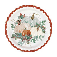 Ornate Thankful Fall Party Plates, 11 in, 8 ct
