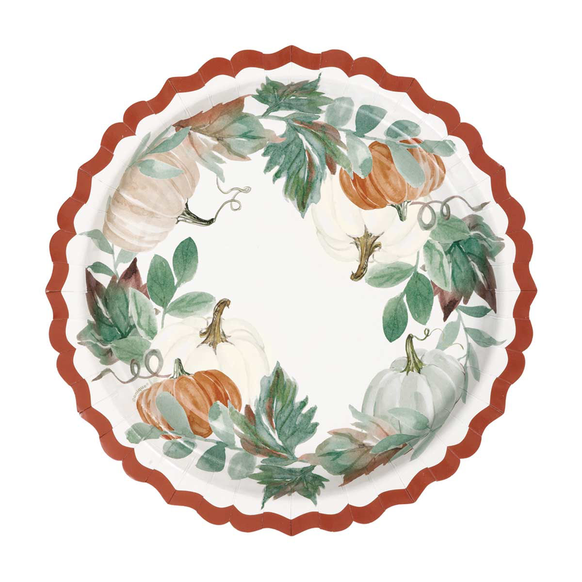 Ornate Thankful Fall Party Plates, 9 in, 8 ct