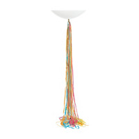 Foil Gold and Colorful Tissue Paper Fringe Balloon Tail, 6 ft