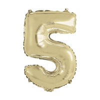Foil Gold Number 5 Balloon, 14 in