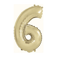 Foil Gold Number 6 Balloon, 14 in