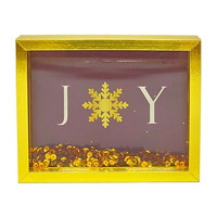 'Joy' Christmas Shadow Box Tabletop Decoration