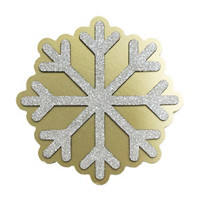 Wooden Glitter Snowflake Decoration